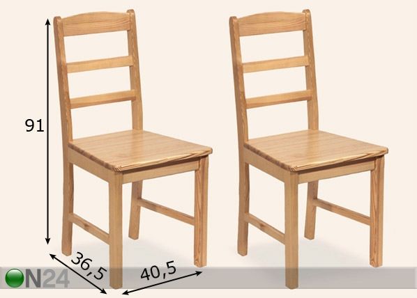 Tuolit, 2 kpl mitat
