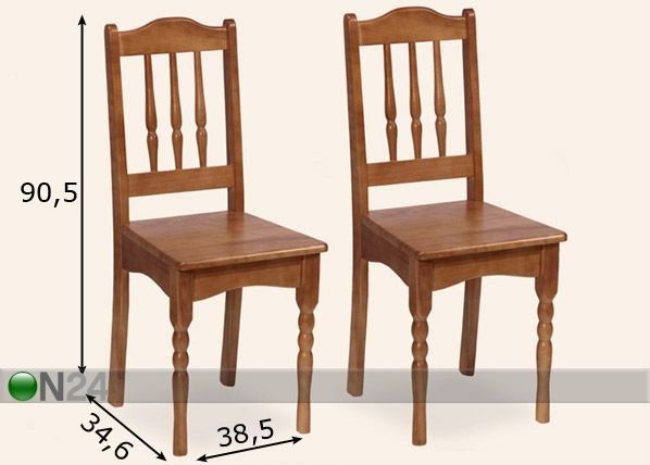Tuolit, 2 kpl mitat