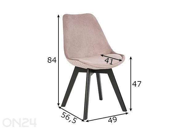 Tuolit 2 kpl mitat