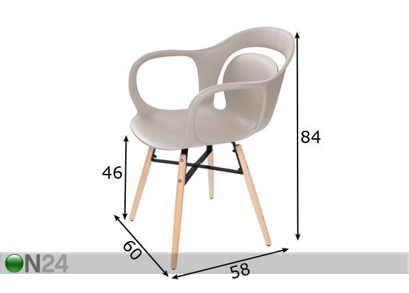 Tuolit, 4 kpl mitat