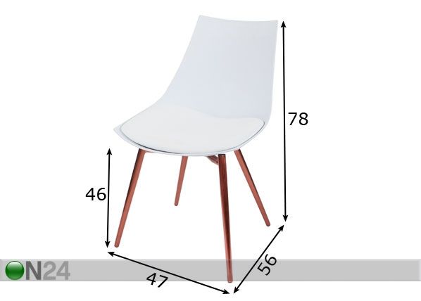 Tuolit 4 kpl mitat