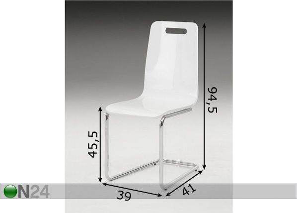 Tuolit ANETTE, 4 kpl mitat