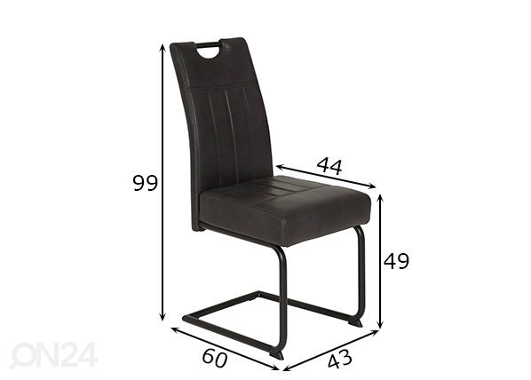 Tuolit Betty 2 kpl mitat