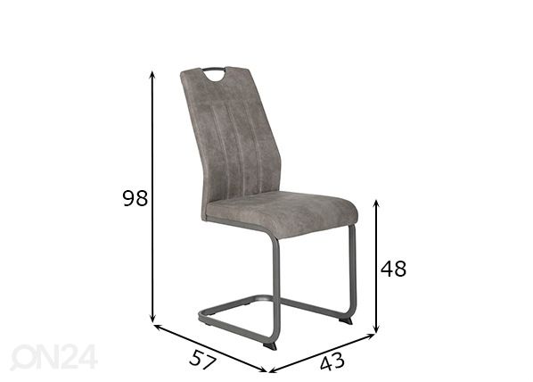 Tuolit Christina II 2 kpl mitat
