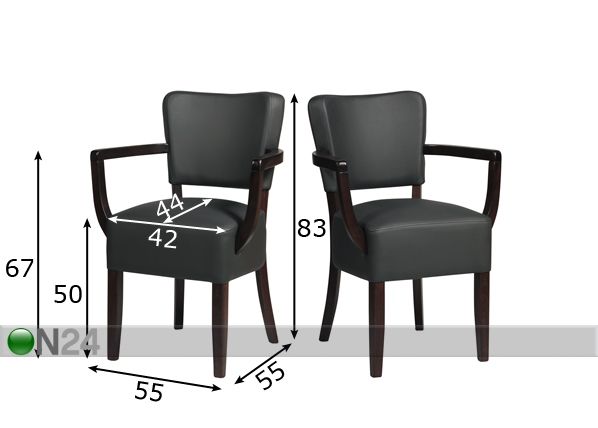 Tuolit JORDAN PLUS, 2 kpl mitat