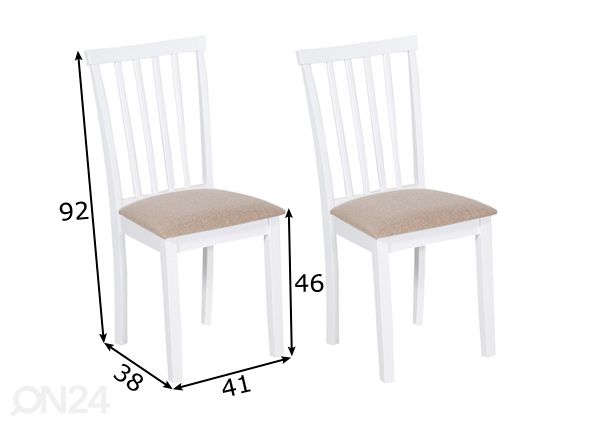 Tuolit Milano, 2 kpl mitat