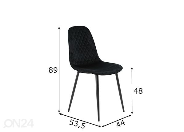 Tuolit Mira 4 kpl, musta mitat