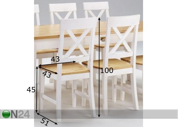 Tuolit MONACO, 2 kpl mitat