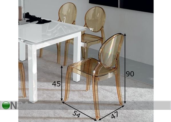 Tuolit SMERALDA, 4 kpl mitat