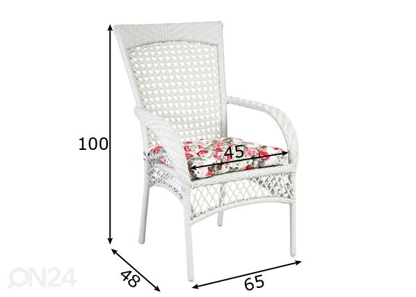 Tuolit WICKER, 4 kpl mitat