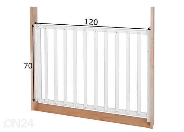 Turvaportti 120 cm mitat