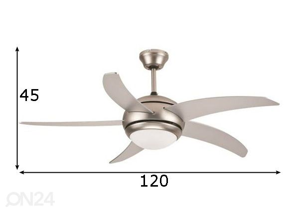 Tuuletinvalaisin 70 W mitat