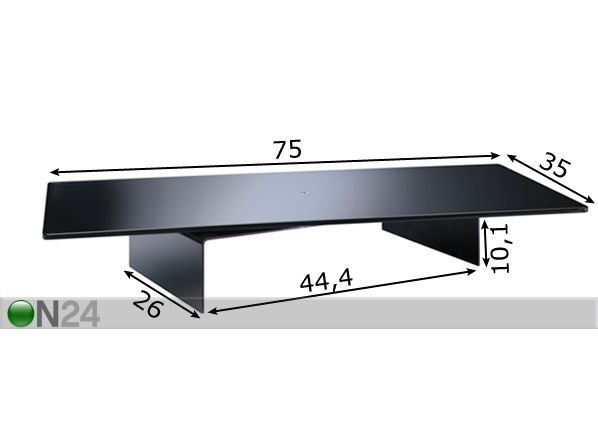 TV -alusta ROTOBRIDGE ELITE L 75x35 cm mitat