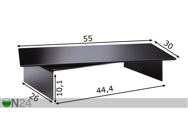 Tv-alusta ROTORBRIDGE ELITE M 55x30 cm mitat