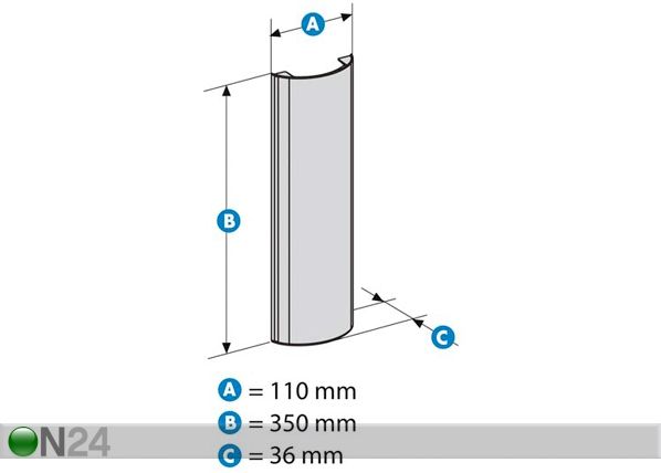 TV johtosuojus Stile Line Cover Double 35 cm mitat