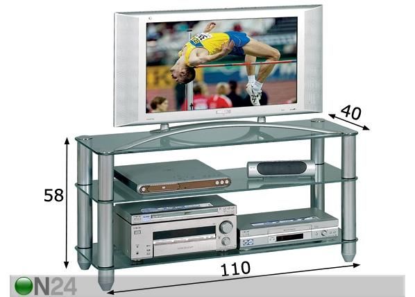 TV-pöytä KAYMAN 110 cm mitat
