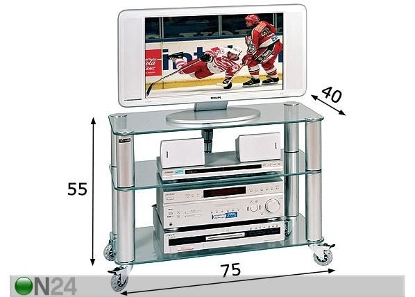 TV-pöytä KAYMAN 75 cm mitat