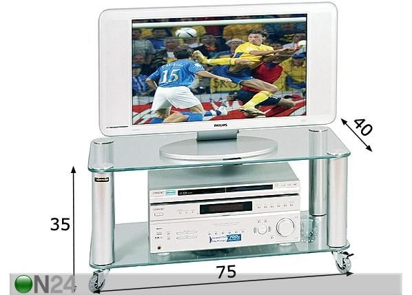 TV-pöytä KAYMAN 75 cm mitat