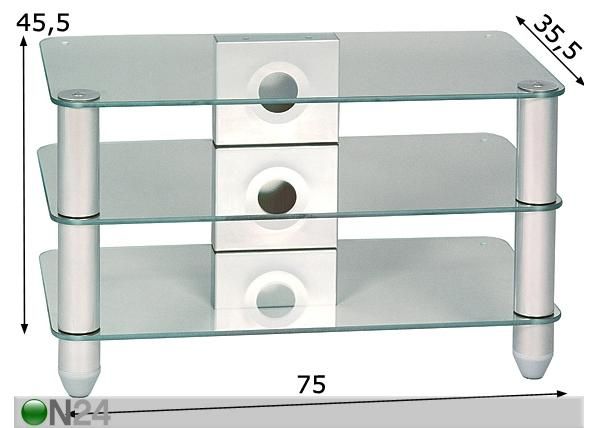 TV-pöytä KAYMAN 75x35,5 cm mitat