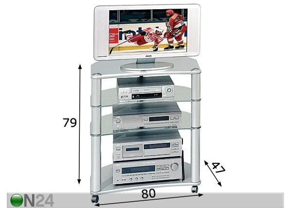 TV-pöytä KAYMAN 80 cm mitat