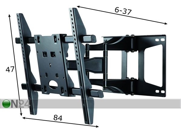 TV -seinäkiinnitys 60" asti mitat