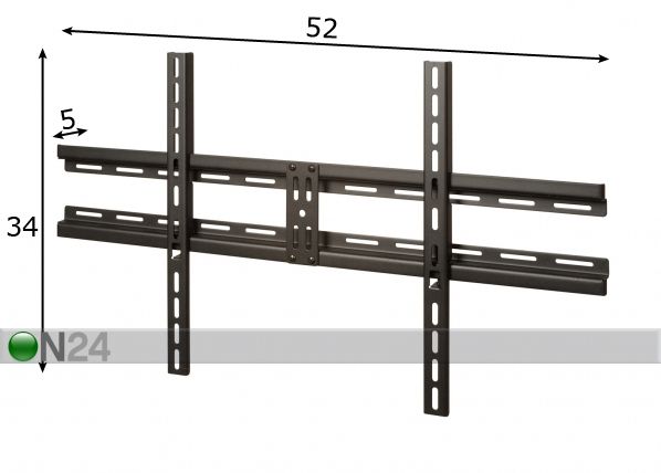 TV -seinäkiinnitys 65" asti mitat