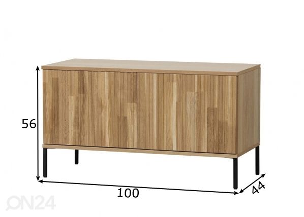 TV-taso 100 cm mitat
