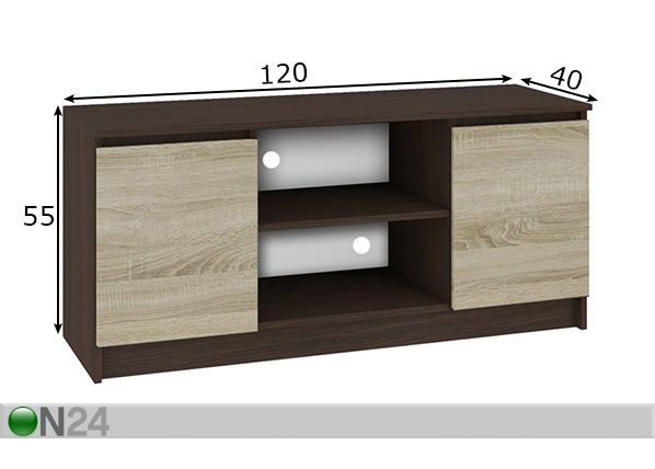 TV-taso 120 cm mitat
