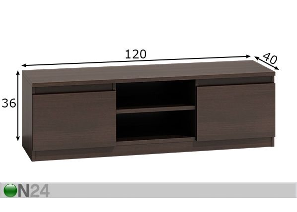 TV-taso 120 cm mitat