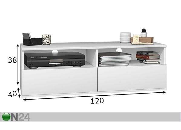 TV-taso 120 cm mitat