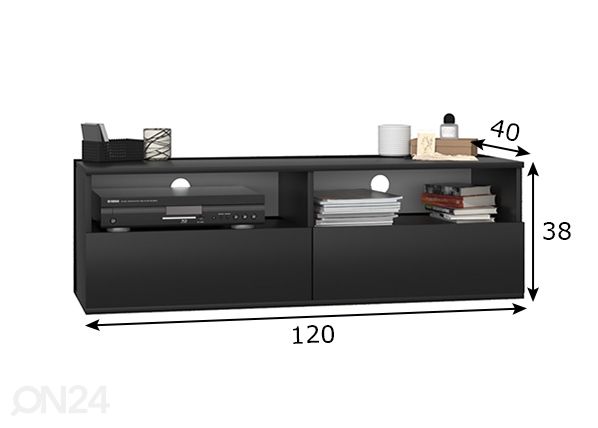 TV-taso 120 cm mitat