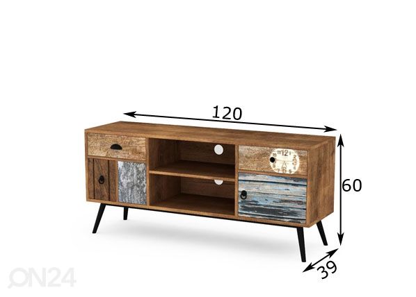 TV-taso 120 cm mitat