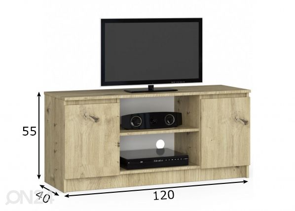 TV-taso 120 cm mitat