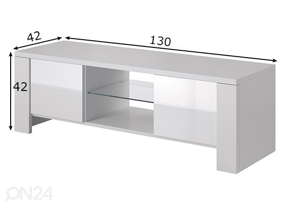 TV-taso 130 cm mitat