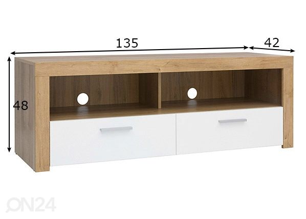 TV-taso 135 cm mitat