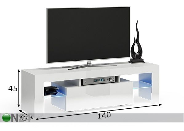 TV-taso 140 cm mitat