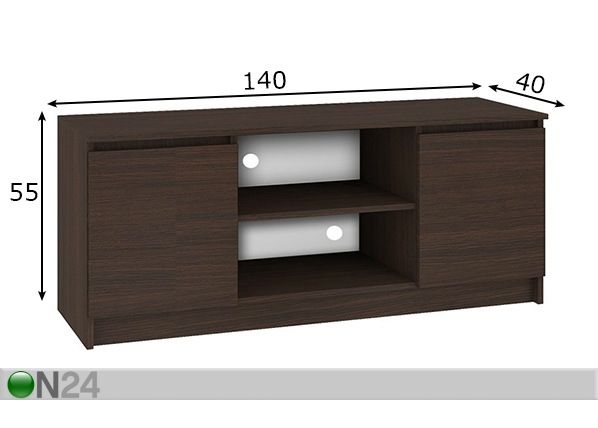 TV-taso 140 cm mitat