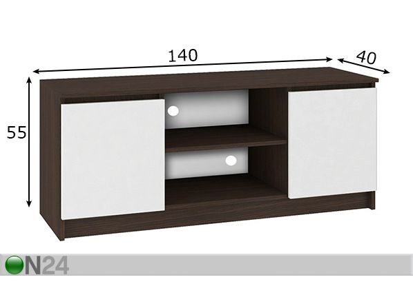 TV-taso 140 cm mitat