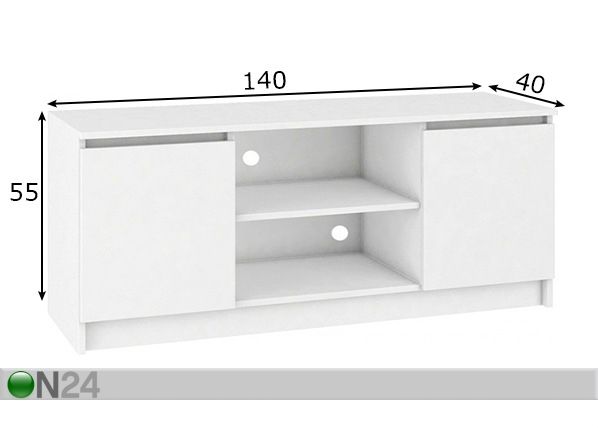 TV-taso 140 cm mitat