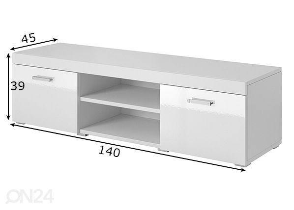 TV-taso 140 cm mitat