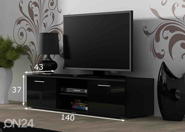 Tv-taso 140 cm mitat