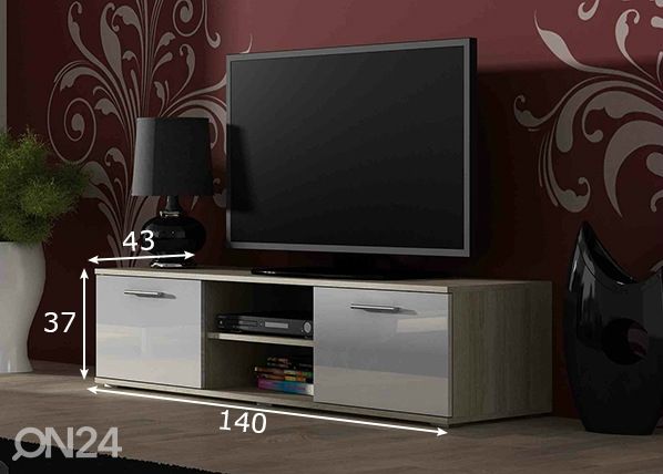 Tv-taso 140 cm mitat