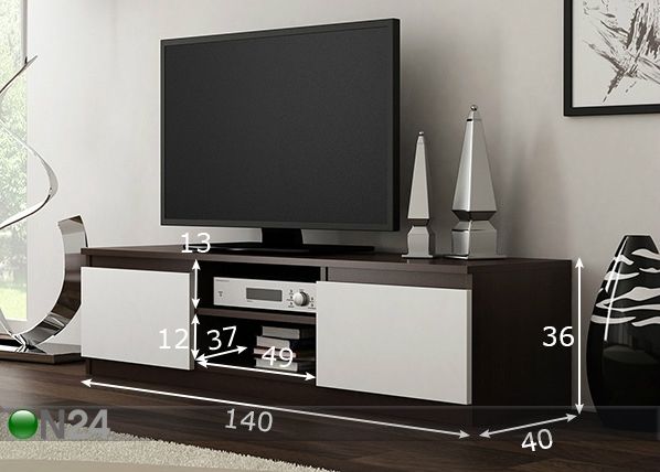 TV-taso 140 cm mitat