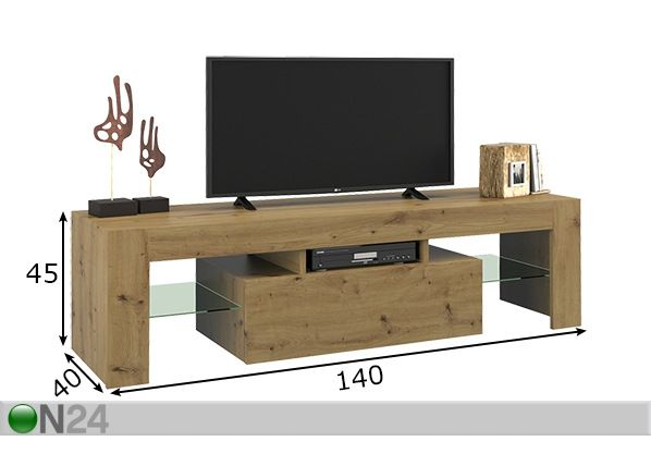 TV-taso 140 cm mitat