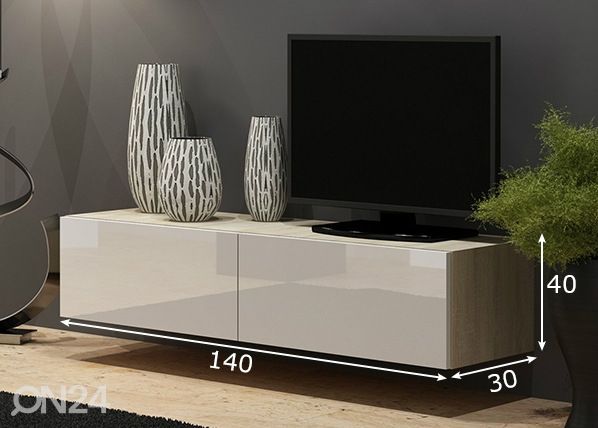 TV-taso 140 cm mitat