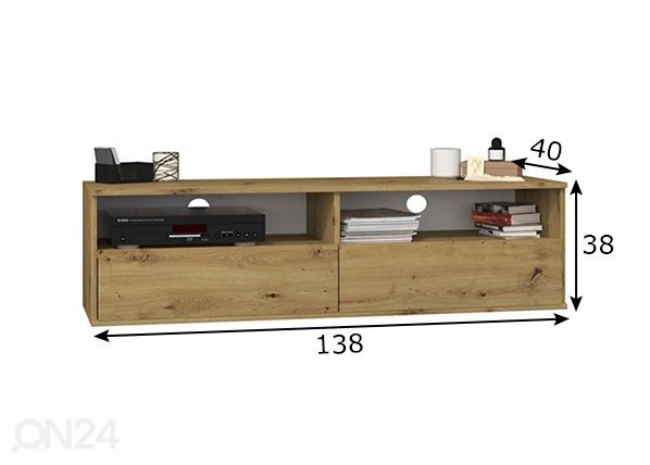 TV-taso 140 cm mitat