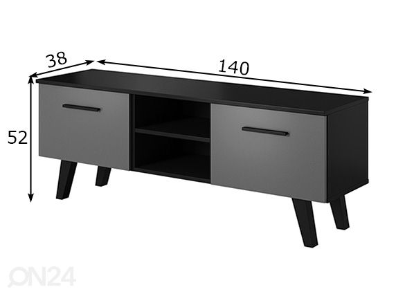 TV-taso 140 cm mitat