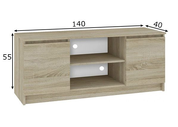 TV-taso 140 cm mitat
