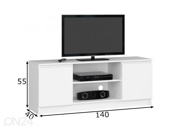 TV-taso 140 cm mitat