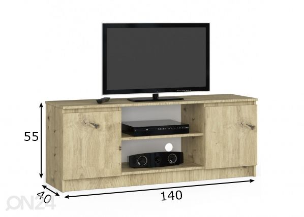 TV-taso 140 cm mitat